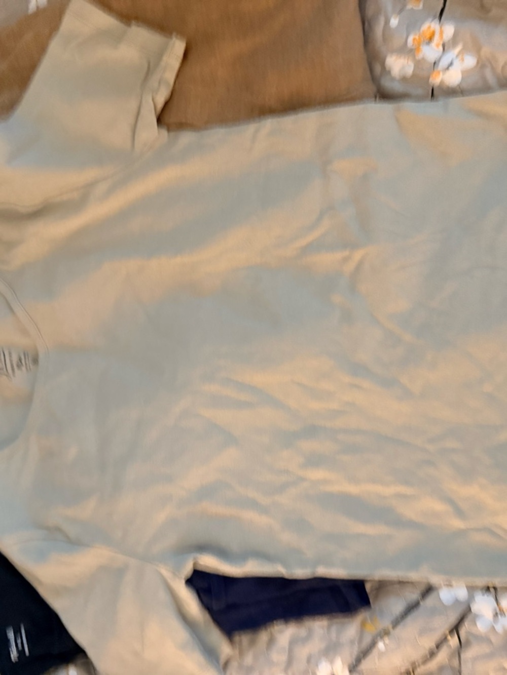 J. Crew Cream Crewneck Short Sleeve Tee. - Picture 3 of 9